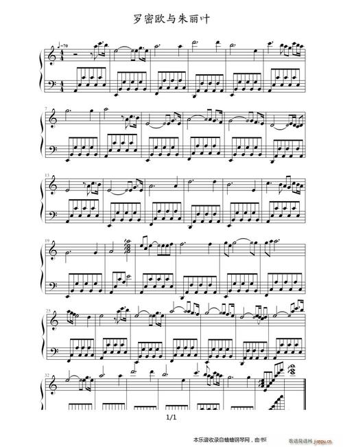 世界知名的钢琴曲谱子