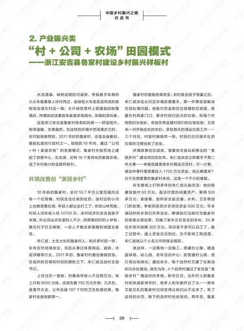 中国乡村振兴之路白皮书