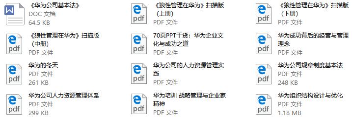 华为腾讯人力资源管理资料