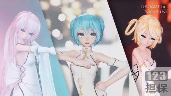 神谕法则4K版初音巡演TDA旗袍动漫镜音建模人物模型高清小宅男MMD小白腿小姐姐